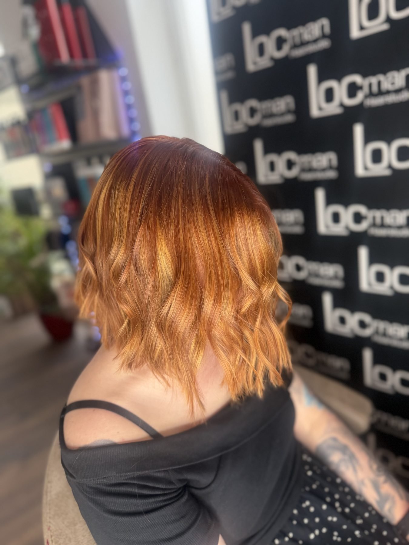 Kupfer-Bob, moderne Haarfarbe