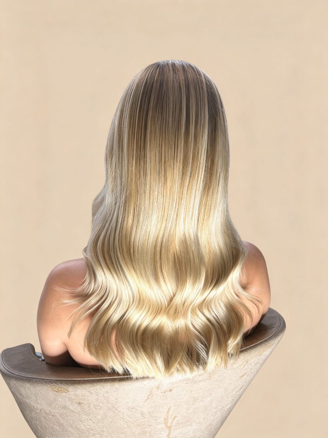 Blonde Balayage mit weichen Wellen – Friseur Dillingen