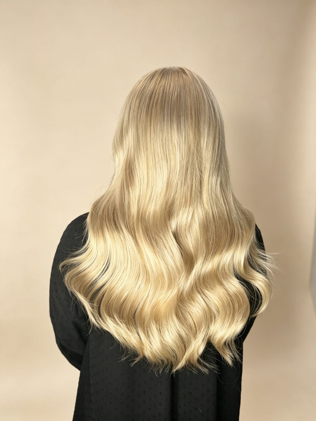 Lange blonde Glamour-Wellen